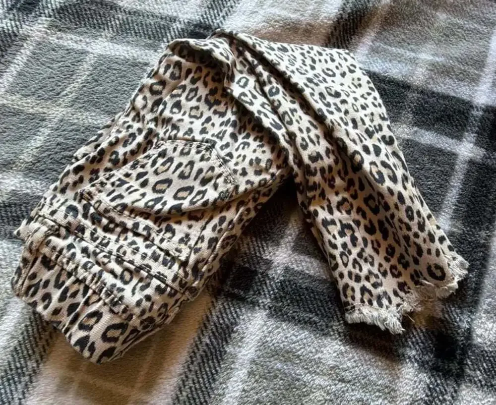 GAP Kids Girls Leopard Print Stretch Jeggings Ankle Pants